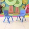 Emma and Oliver 2 Pack Plastic Stack School Chair with 13.25"H Seat, K-2 School Chair